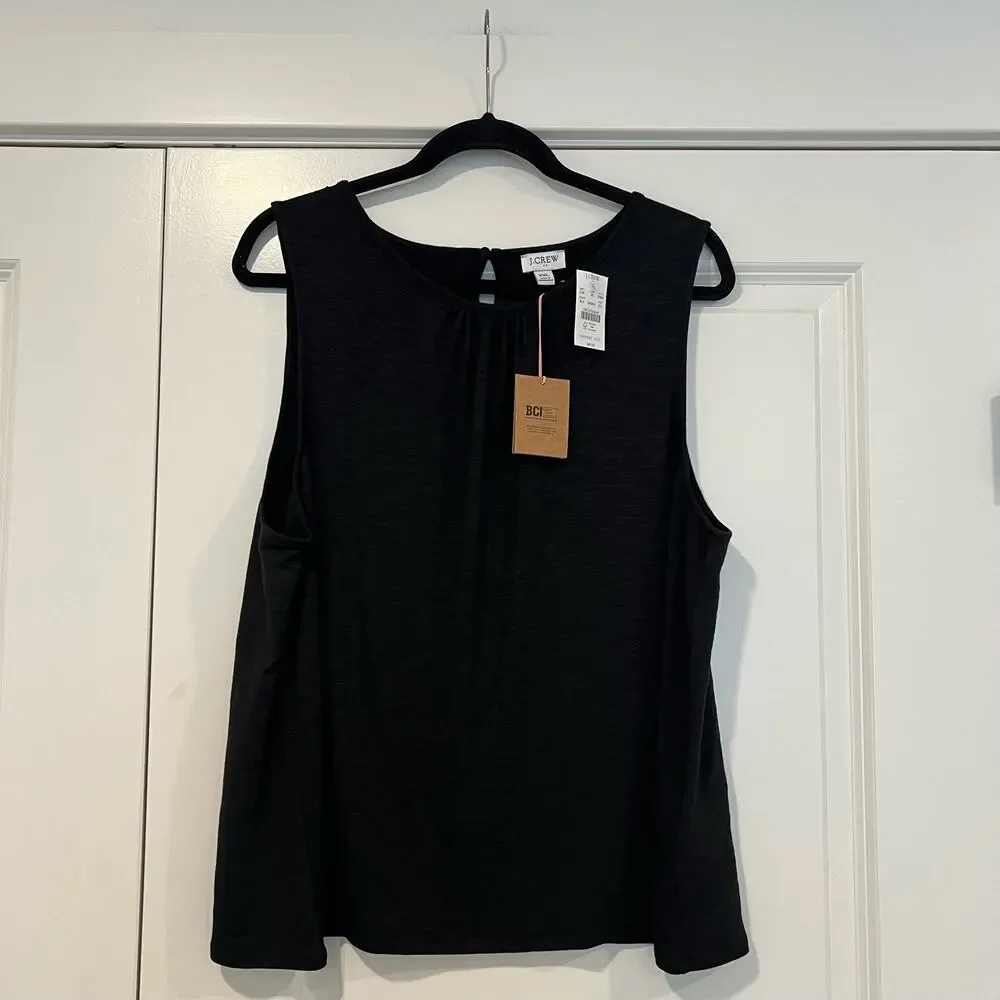 NWT J Crew Black Sleeveless Tank Top Size XXL Plus Size - Picture 1 of 7